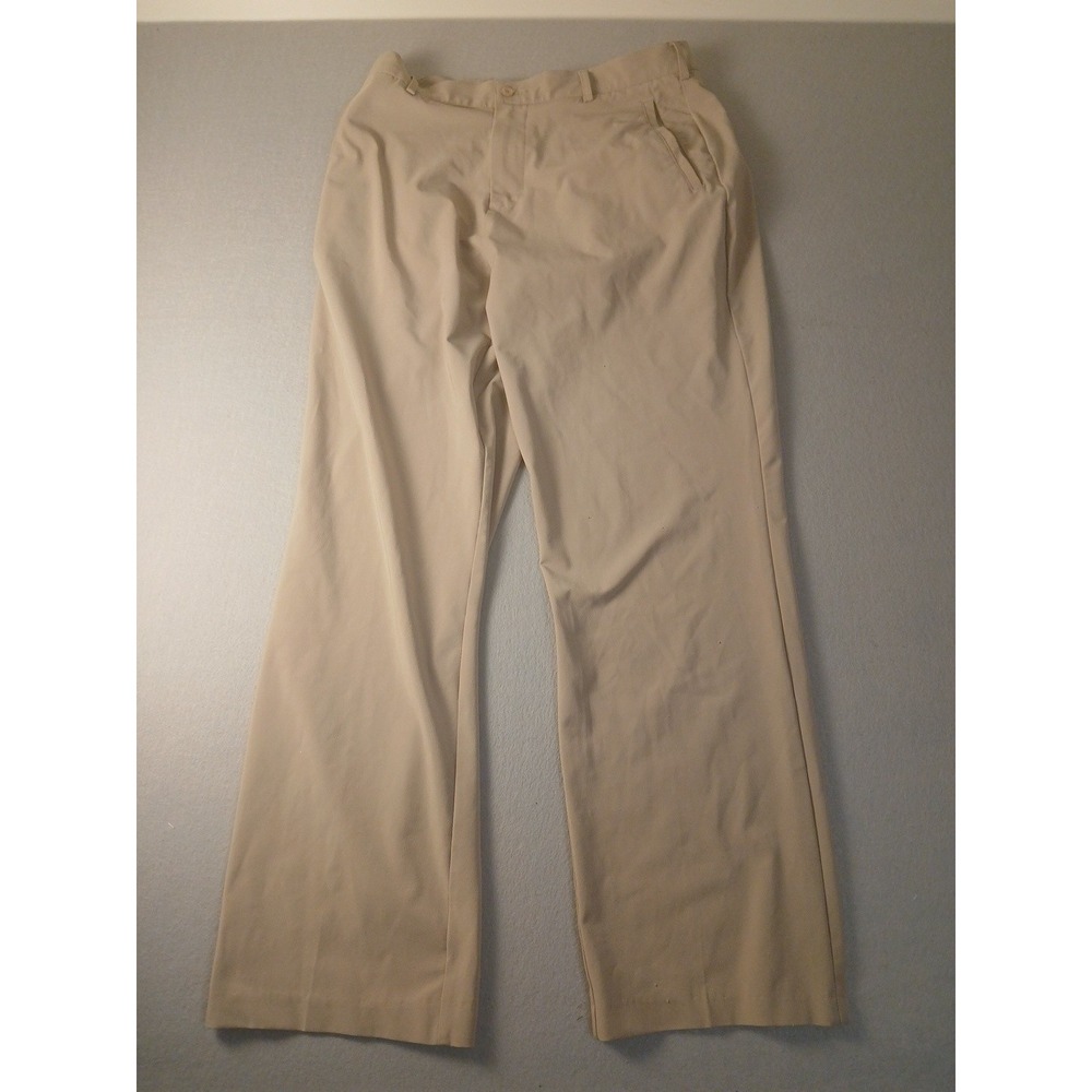 Nike Team FIT DRY Khaki Brown Blend Active Golf Pants Unhemmed MENS Size 34